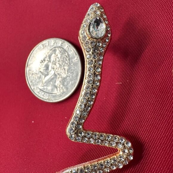 Earrings - Sparkling Serpent Statement, Dazzling & Bold - Picture 13 of 15